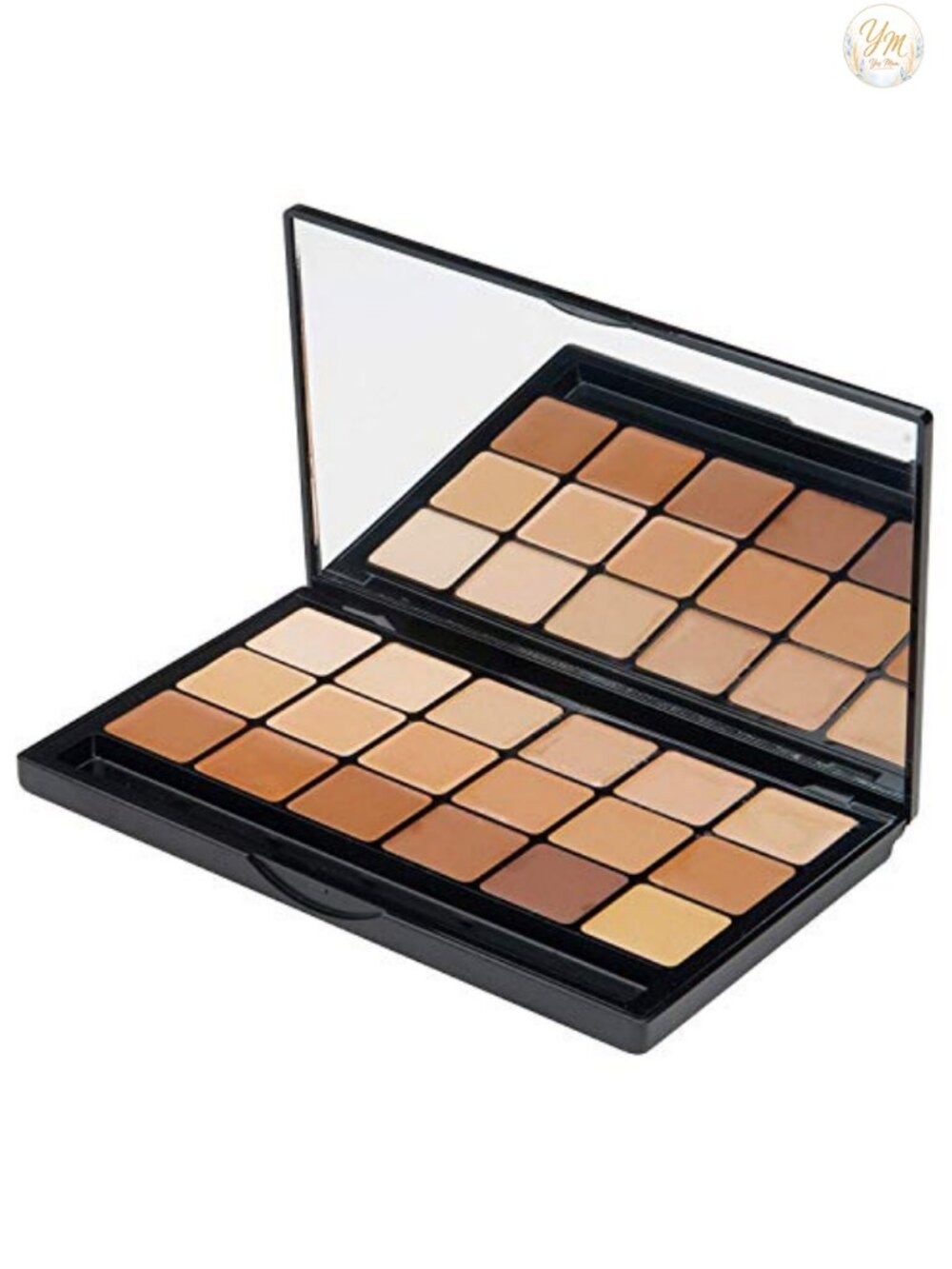 18-Shade HD Cream Foundation Palette Warm Undertones Flawless Satin Finish